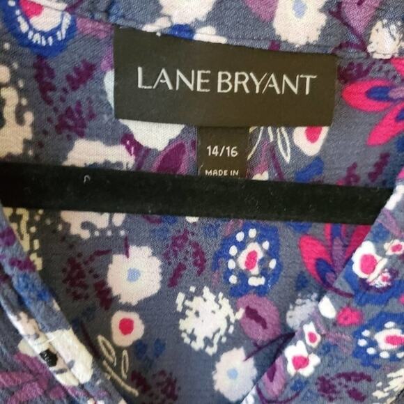 Lane Bryant floral long sleeve boho peasant ric rac shirt plus size 14/16 New!!! - Picture 5 of 6